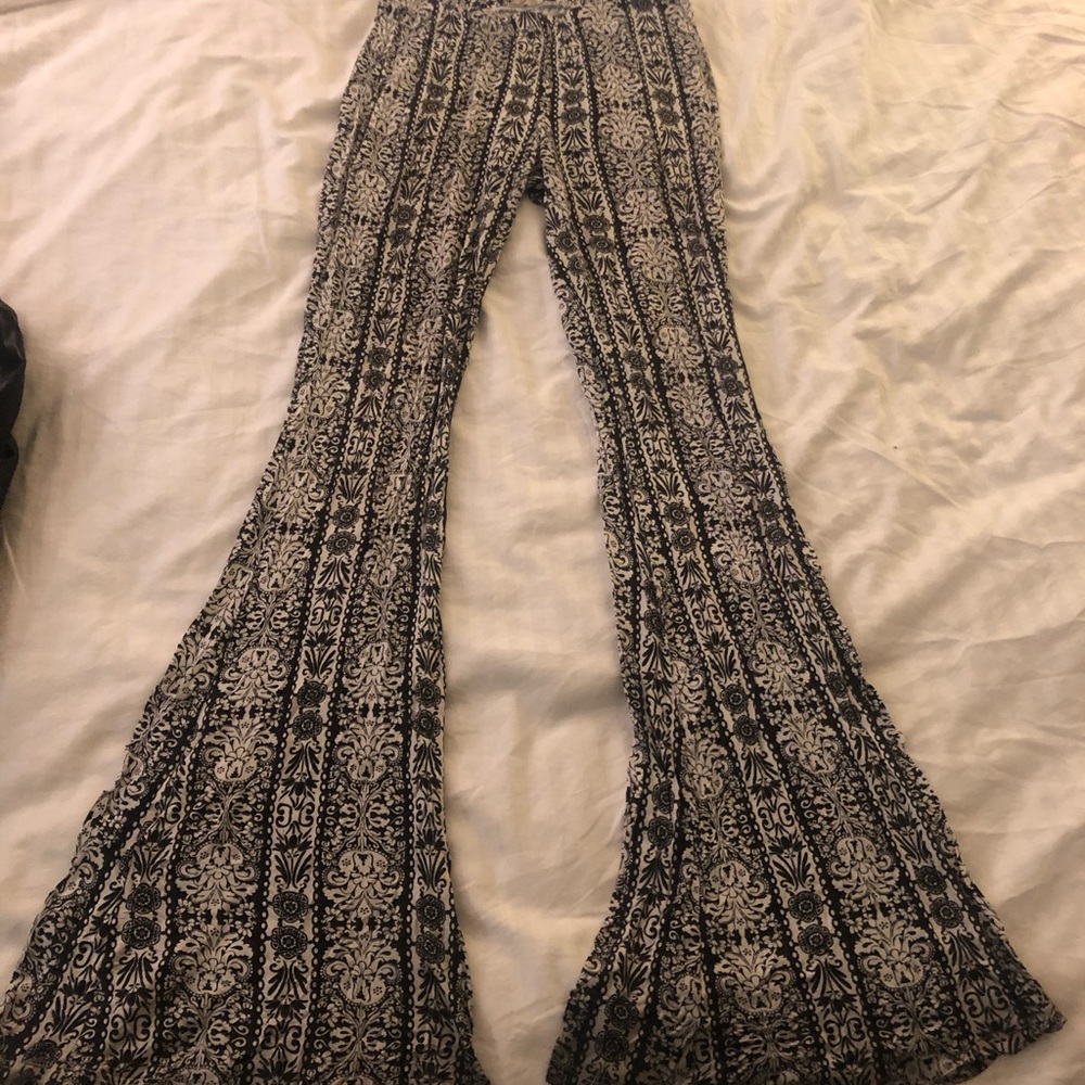 Stretchy boho flare pants